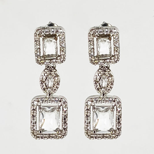 Regal Radiance Silver-Plated Necklace & Earring Set