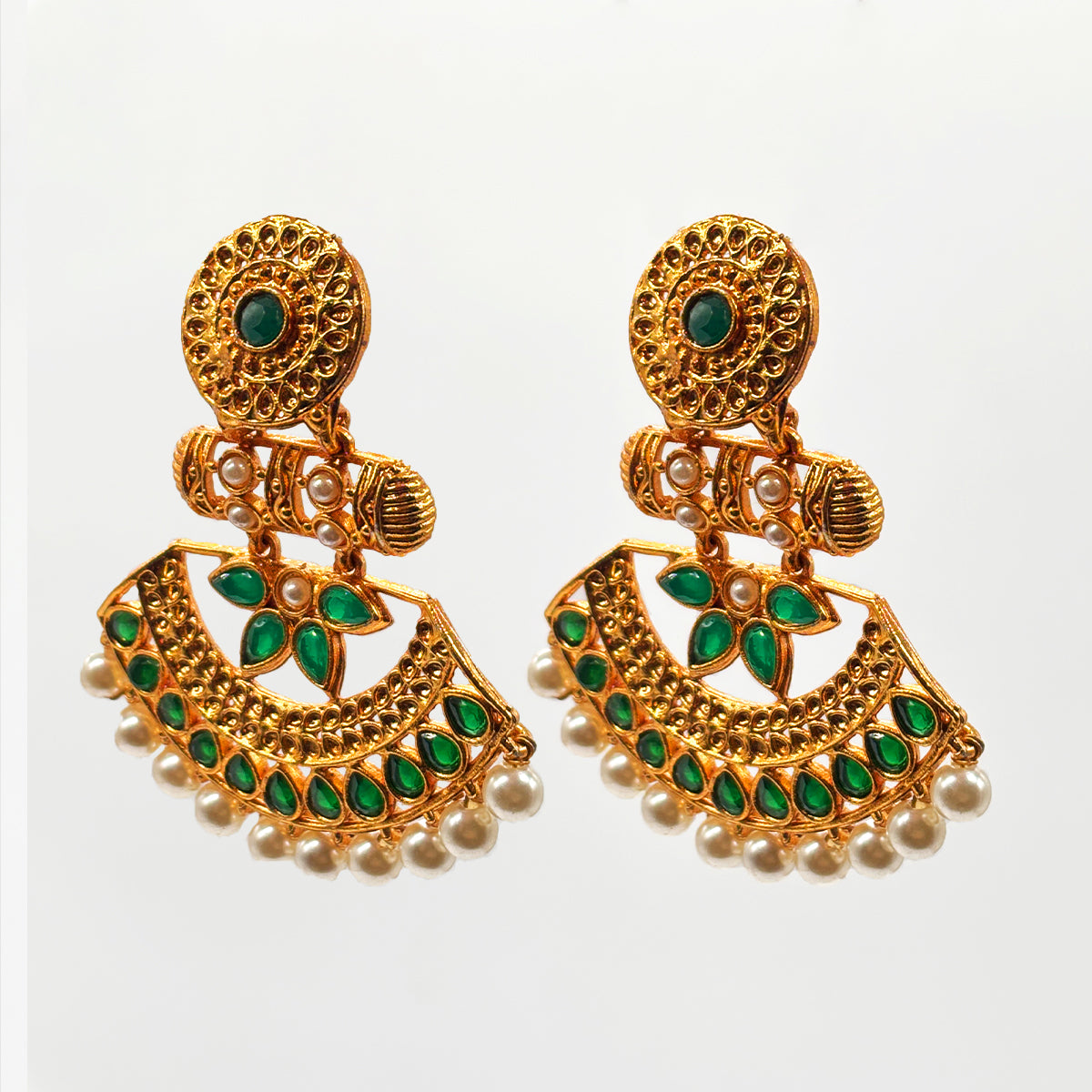 Royal Heritage Kundan Jhumka Earrings