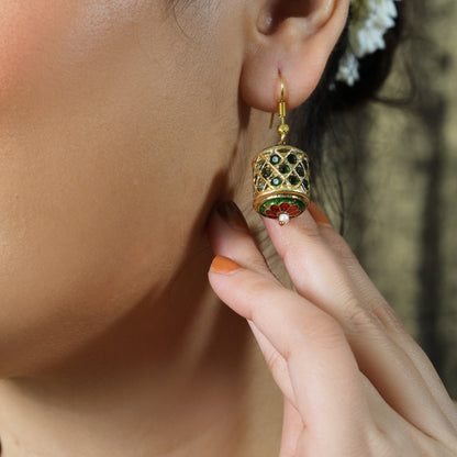 Antique Gold Drum Bead Jewelry Set