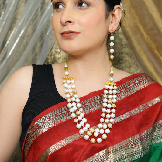 Three-Layered Pearl Beaded Set