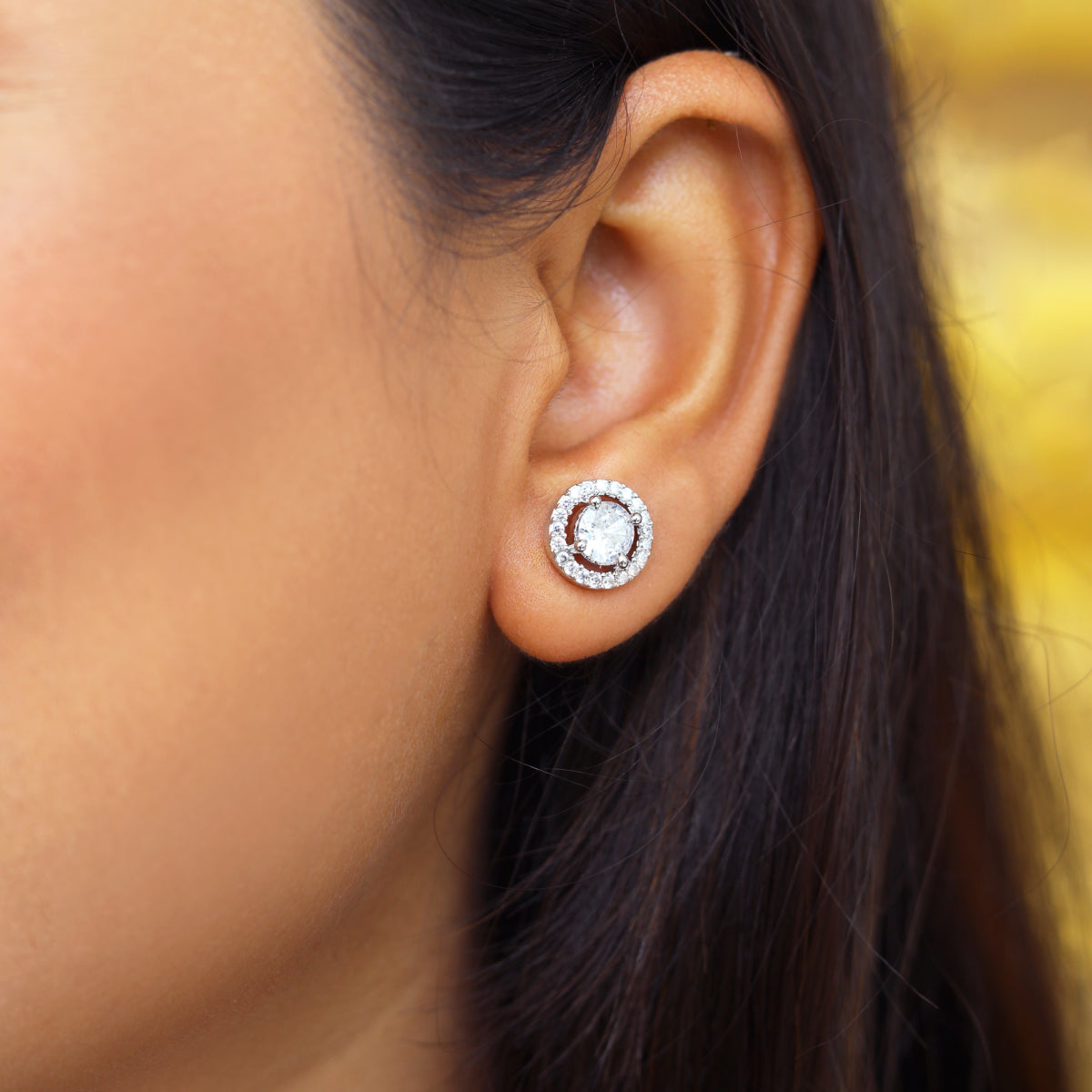 Complete American Diamond Mangalsutra Set with Earrings and Adjustable Halo Finger Ring