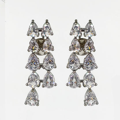 Double-Layer Floral Zircon Necklace Set