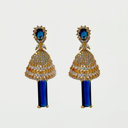 Royal Sapphire Dome Earrings