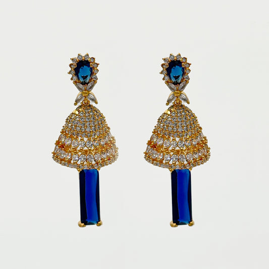 Royal Sapphire Dome Earrings