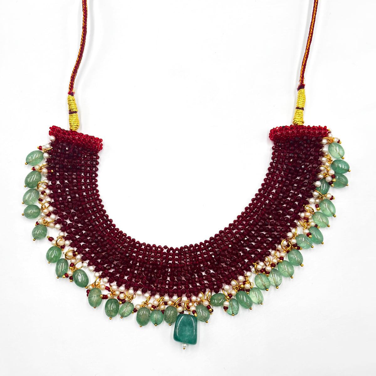 Ruby Square Collar Zircon Set