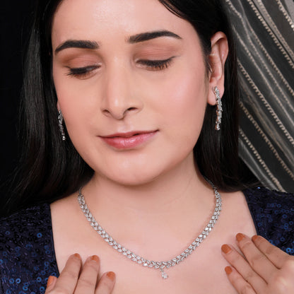 Radiant Teardrop Crystal Jewelry Set