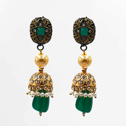 Grand Emerald Pearl Jadau Set
