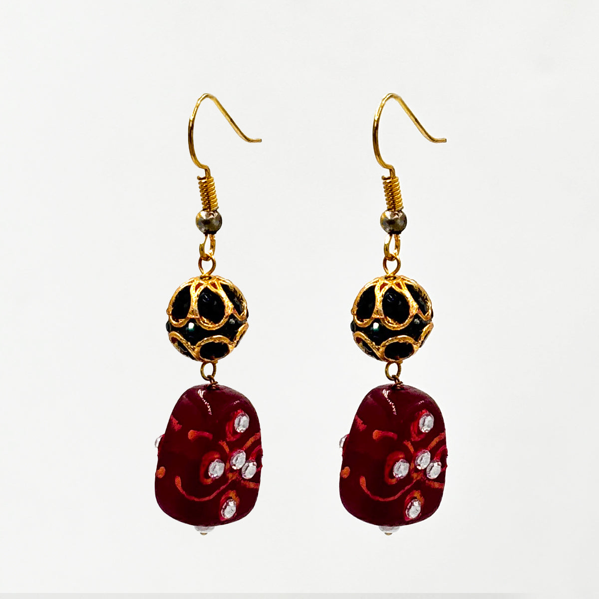 Crimson Blossom Handcrafted Jewelry Set