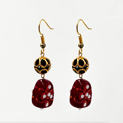 Crimson Blossom Handcrafted Jewelry Set