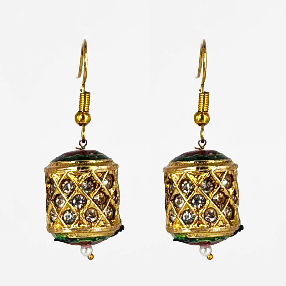 Antique Gold Drum Bead Jewelry Set