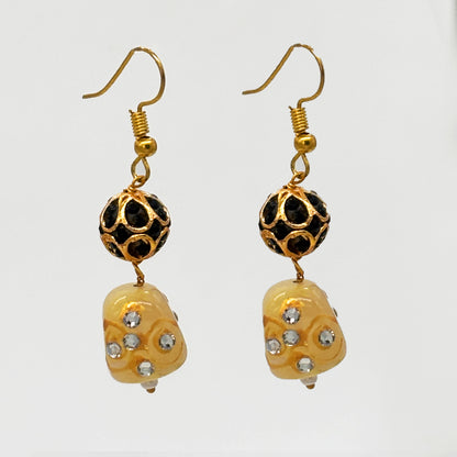 Ethnic Golden Stone Beaded Necklace Set