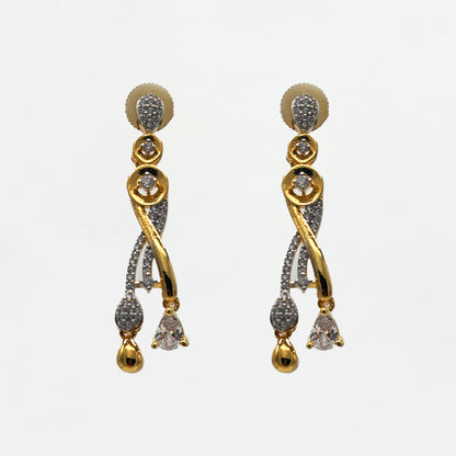 Golden Radiance Diamond Necklace & Earrings Set