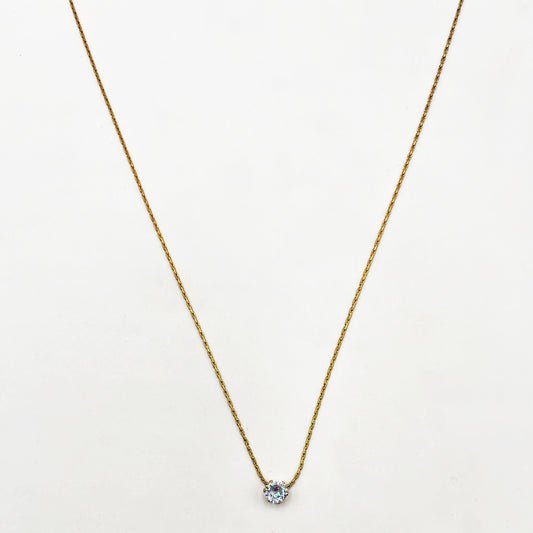 Classic Round-Cut Solitaire Pendant Necklace
