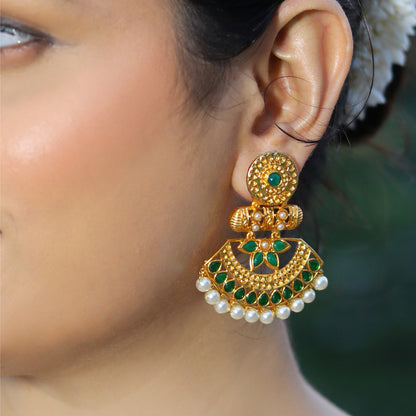 Royal Heritage Kundan Jhumka Earrings