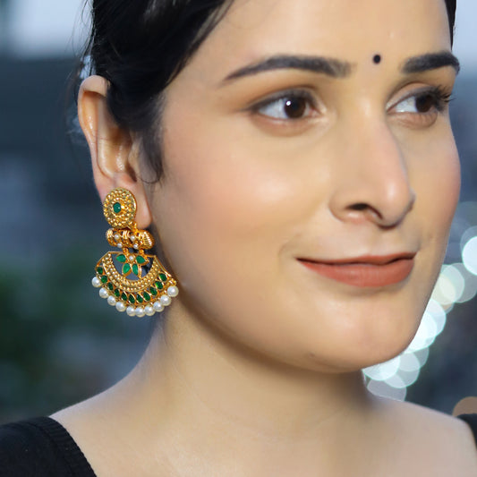 Royal Heritage Kundan Jhumka Earrings