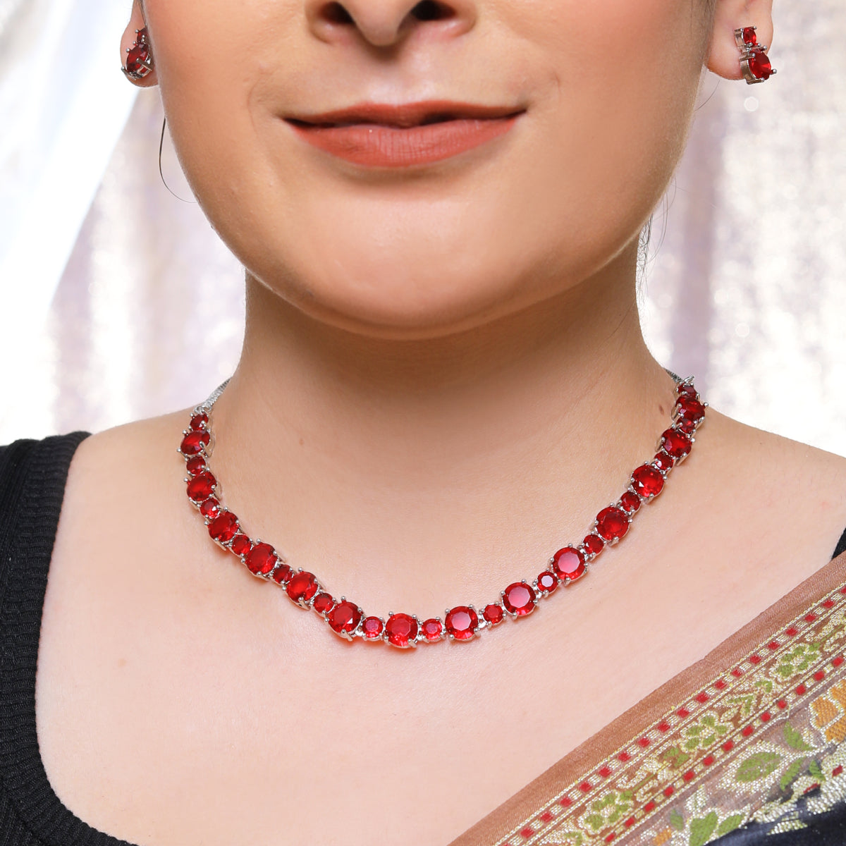 Scarlet Elegance Necklace Set