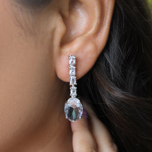 Ruby Floral V-Neck Zircon Set