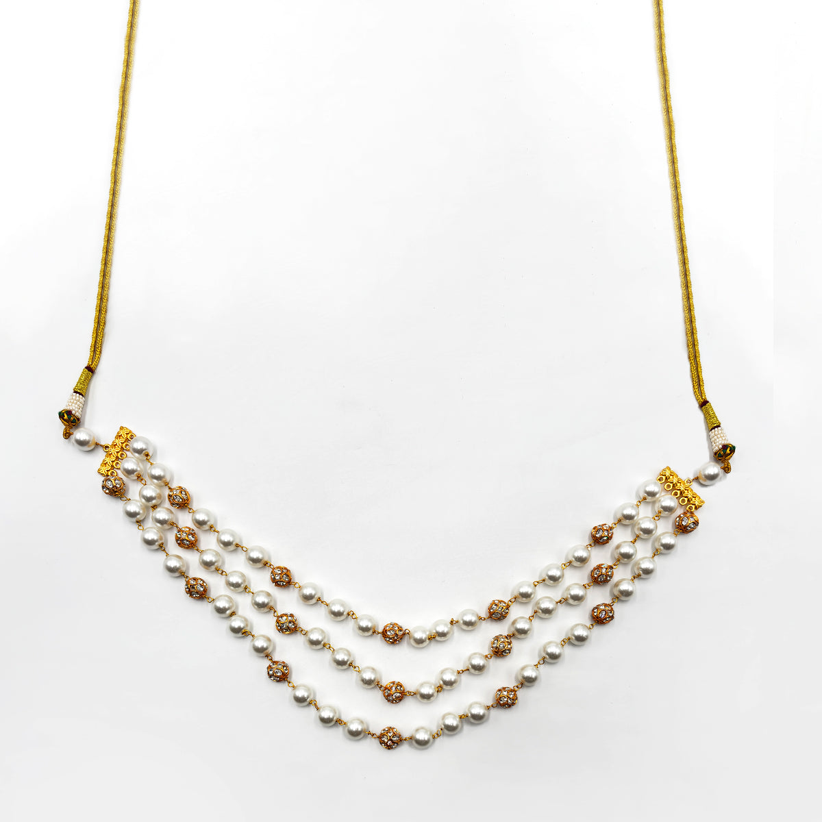 Three-Layered Pearl Beaded Set