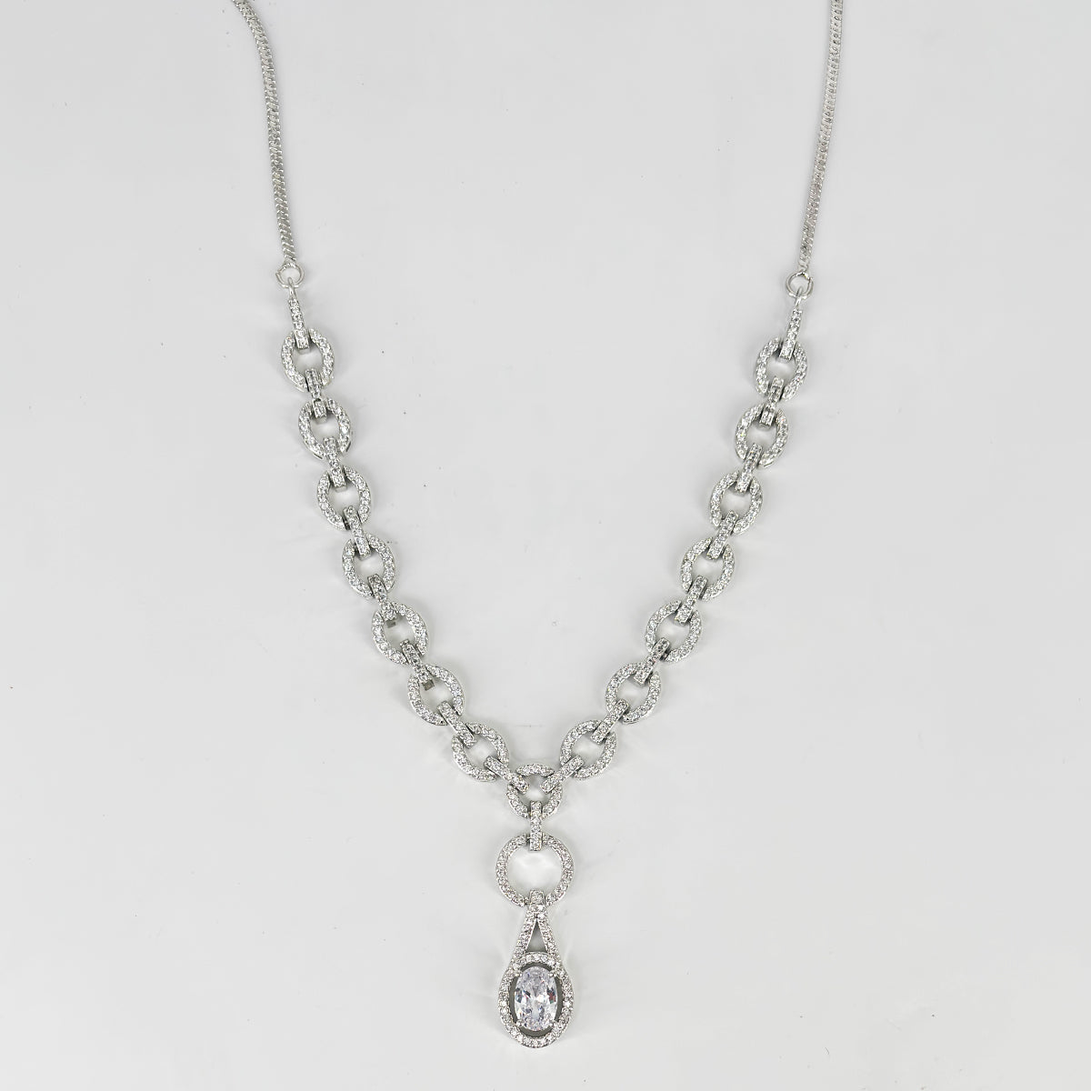 Vintage Luxe Teardrop Crystal Necklace & Earring Set