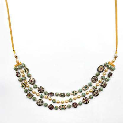 Grand Multi-Layered Meenakari Necklace