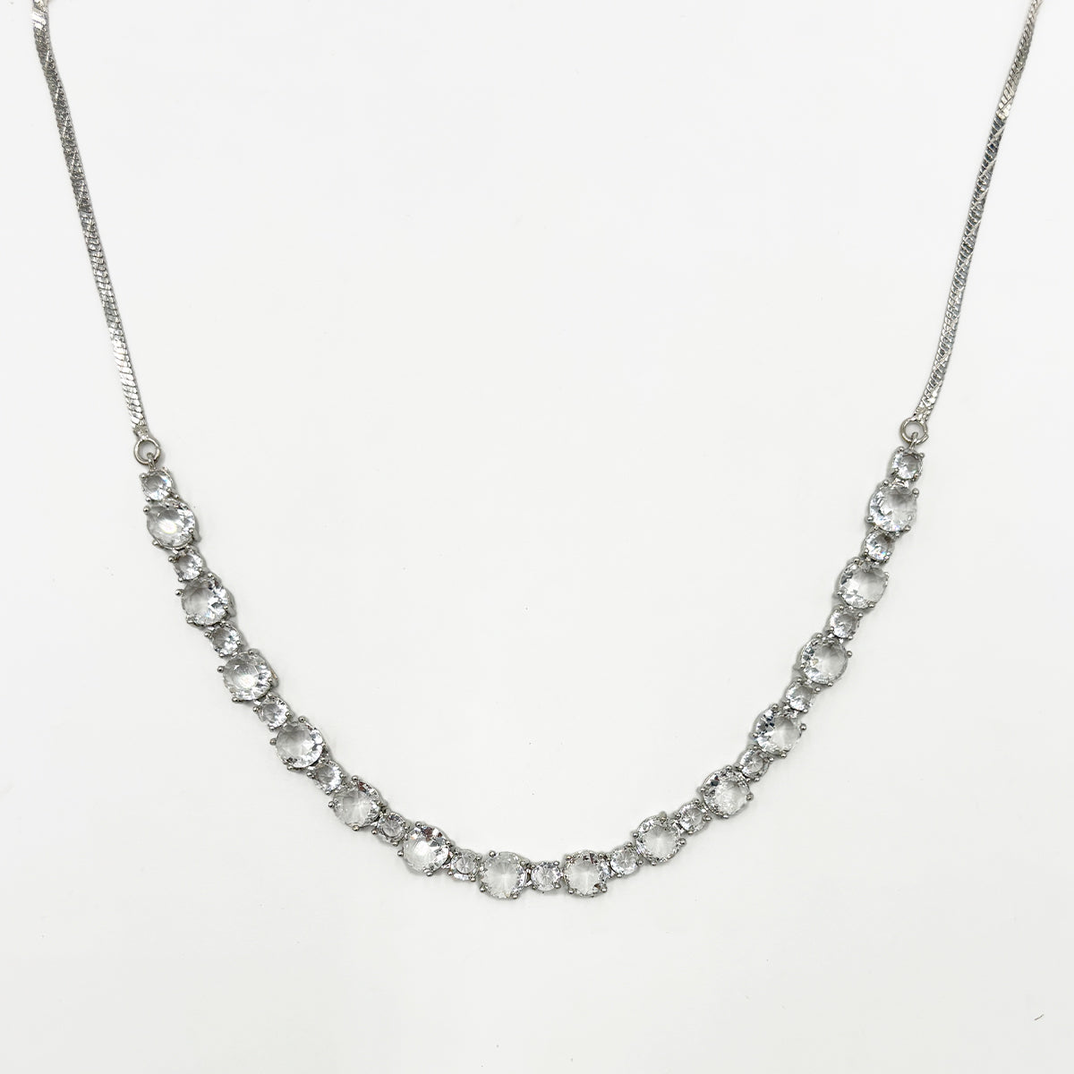 Classic Solitaire Zircon Necklace Set