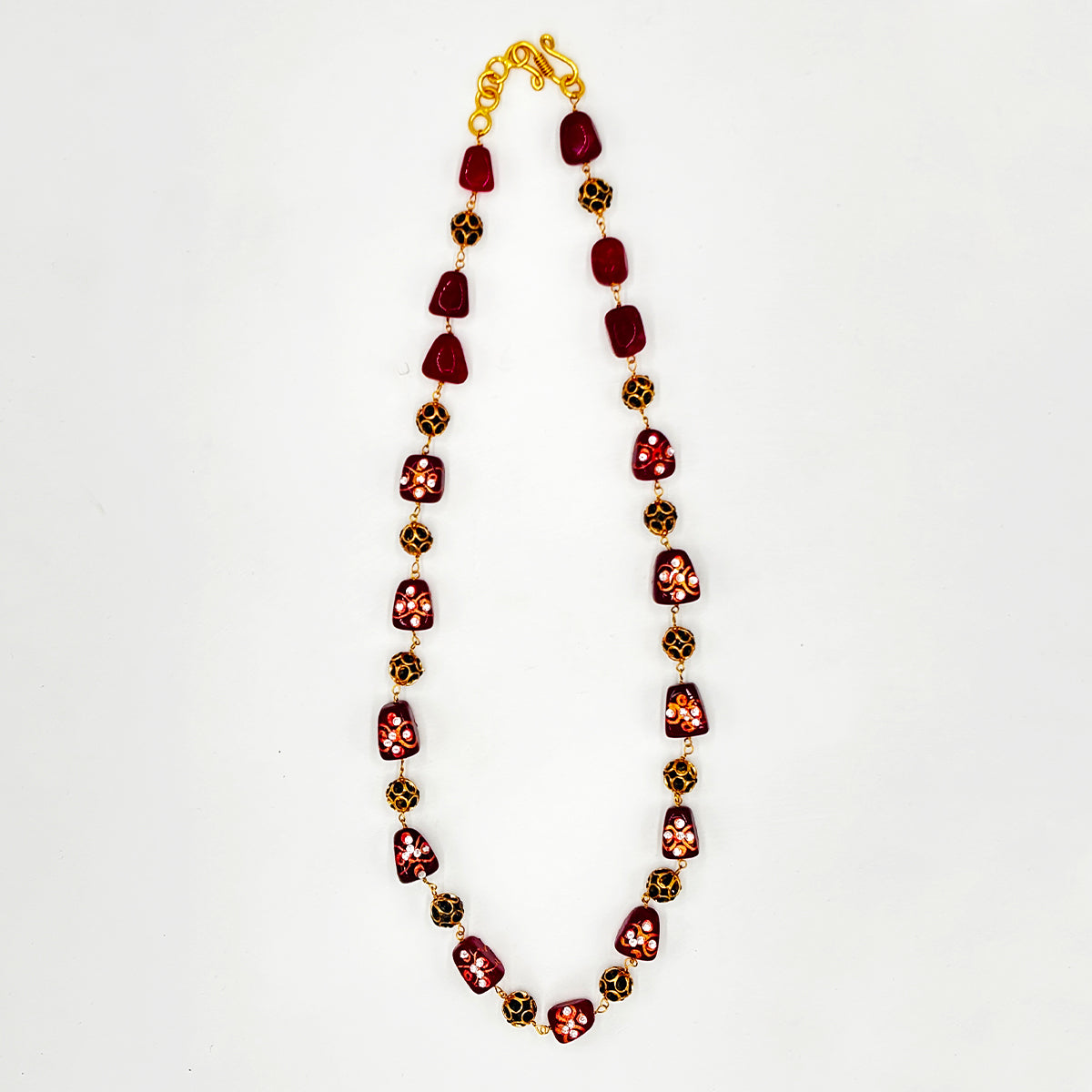 Crimson Blossom Handcrafted Jewelry Set