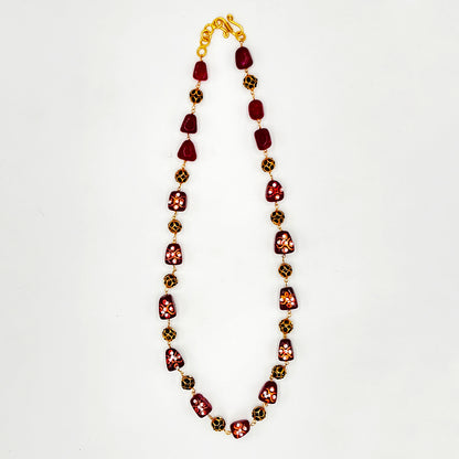 Crimson Blossom Handcrafted Jewelry Set