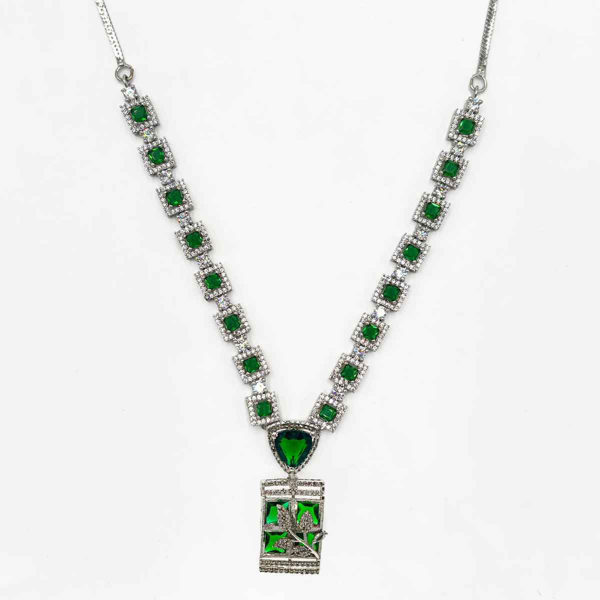 Ruby Square Collar Zircon Set