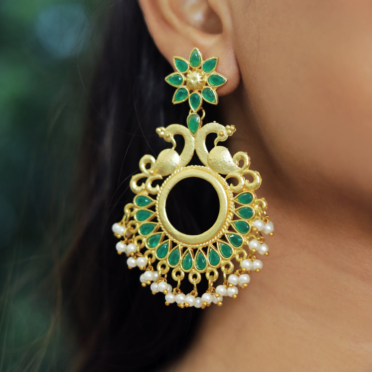 Royal Peacock Glow Earrings