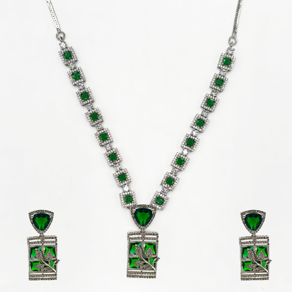 Ruby Square Collar Zircon Set