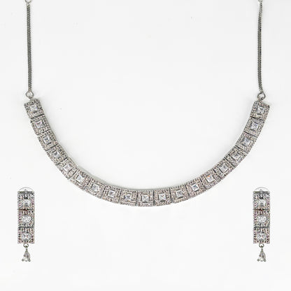 Regal Silver Sparkle Jewelry Set
