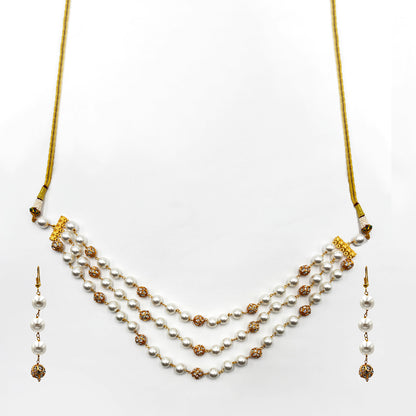 Three-Layered Pearl Beaded Set
