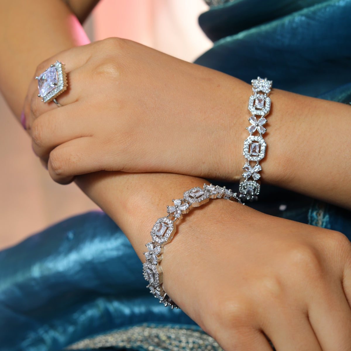 Complete Floral Zircon Bridal Collection