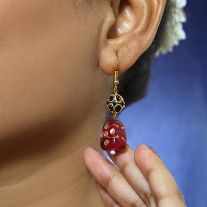 Crimson Blossom Handcrafted Jewelry Set