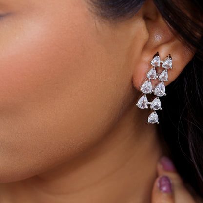 Double-Layer Floral Zircon Necklace Set