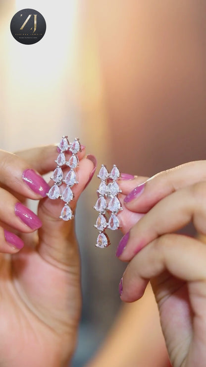 Double-Layer Floral Zircon Necklace Set