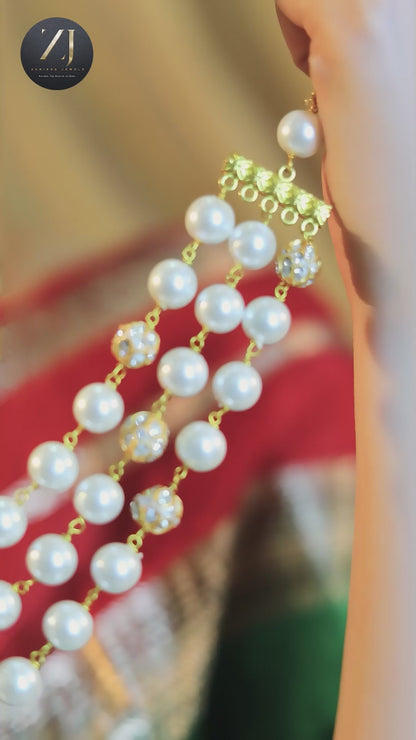 Three-Layered Pearl Beaded Set