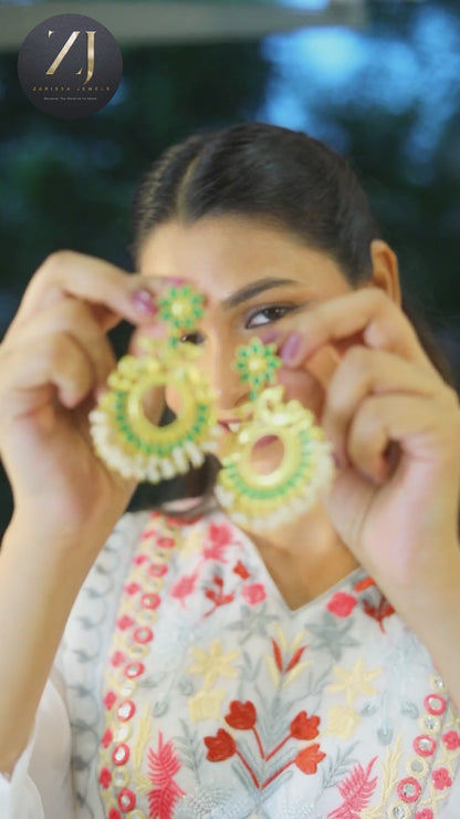 Royal Peacock Glow Earrings